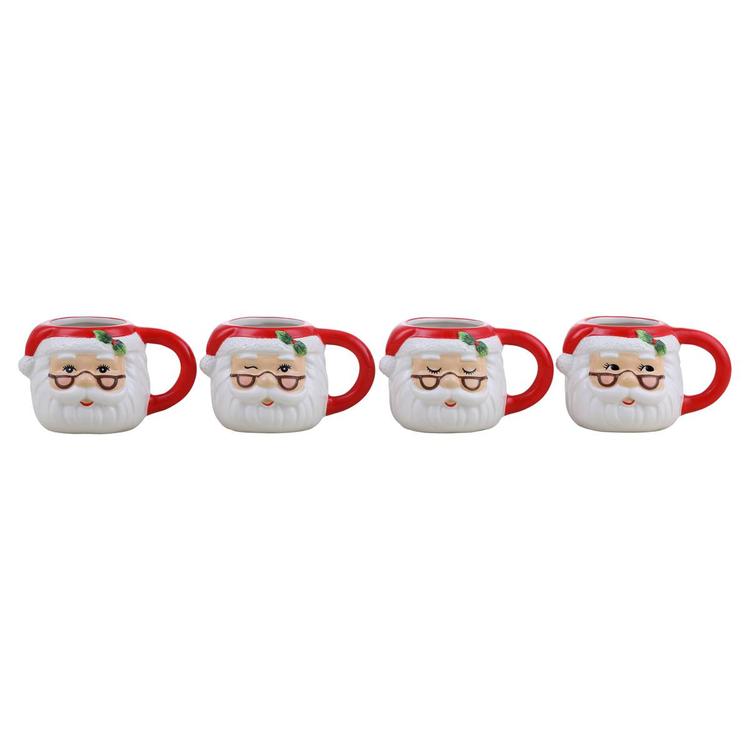Mr. Christmas Santa Espresso Mugs - Set of 4