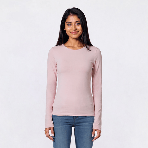 Juniors Derek Heart Long Sleeve Double Layer Hourglass Tee