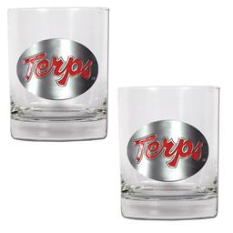 NCAA Maryland Terrapins 2pc. Rocks Glass Set