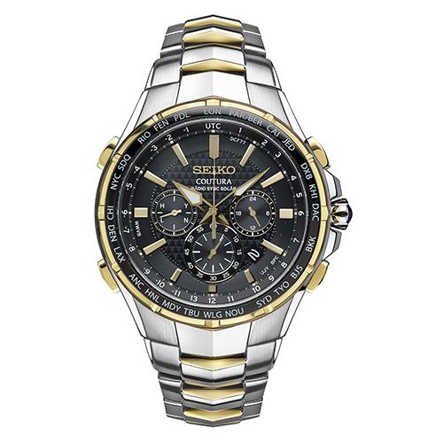 Mens Seiko Two-Tone Radio Sync Watch - SSG010