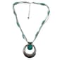 Ashley Cooper&#40;tm&#41; Beaded Necklace with Teal Cabachon Pendant - image 1