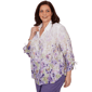 Plus Size Alfred Dunner Grand Bazaar Floral Button Down Blouse - image 3
