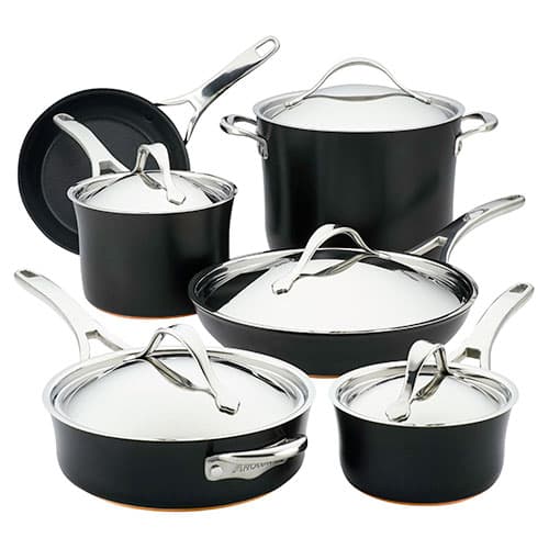 Anolon&#40;R&#41; Nouvelle 11pc. Copper Luxe Nonstick Cookware Set