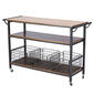 Baxton Studio Lancashire Wood & Metal Kitchen Cart - image 2