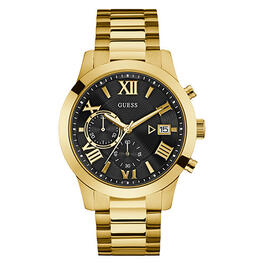 Mens Guess Gold-Tone Classic Chronograph Watch - U0668G8