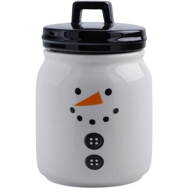 Home Essentials 1.5qt. Snowman Face Cookie Jar - image 