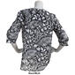 Womens Preswick & Moore Elbow Sleeve Leafy Print Button Front Top - image 2