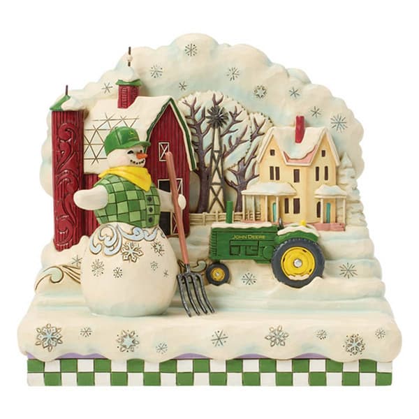 Jim Shore Heartwood Creek Snowman Scene Christmas Figurine - image 
