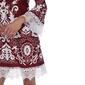 Womens White Mark Damask Lace Trimmed Shift Dress - image 4