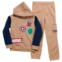 Boys (4-7) Marvel Hoodie & Sweatpants Set - Tan