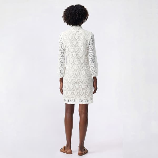 Womens Harper 241 Long Sleeve Lace Split Neck Shift Dress