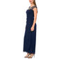 Womens MSK Cap Sleeve Beaded Trim Mesh Side Ruch Gown - image 3