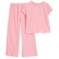 Girls Carter''s&#40;R&#41; 2pc. Ribbed Heart Lettuce Edge Pajama Set - image 1