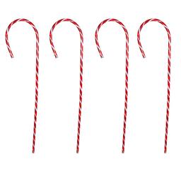 Hofert Striped Candy Cane Christmas Stakes - Set of 4