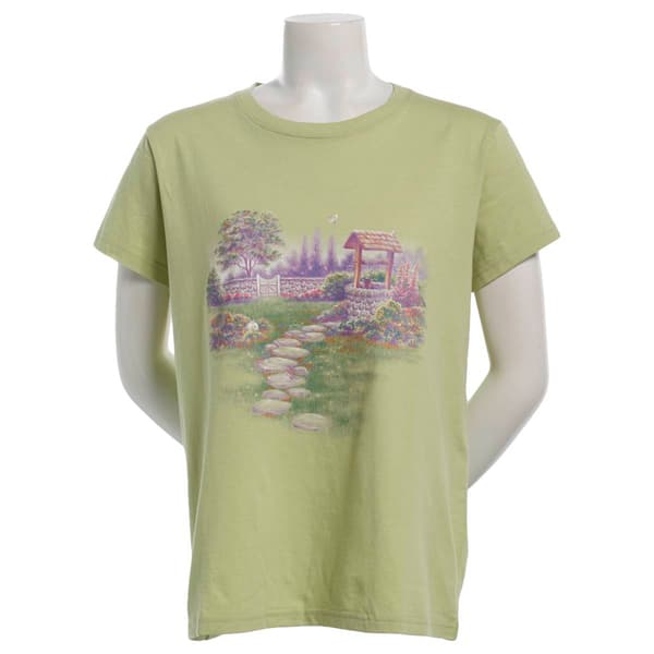 Plus Size Top Stitch by Morning Sun Garden Well Tee - image 