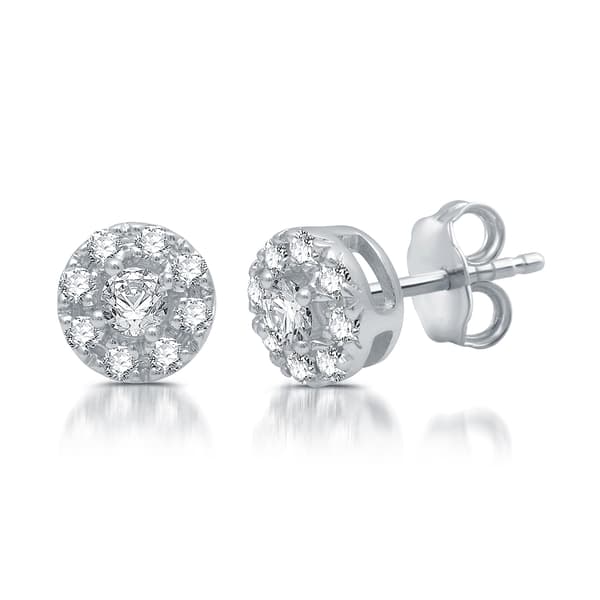 Nova Star&#174; Sterling Silver 1/4ctw. Lab Grown Diamond Earrings