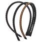 Capelli New York 3pk. Faux Leather Braided Headbands - image 1