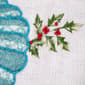 National Tree 20in. White Shell Embroidered Stocking - image 4