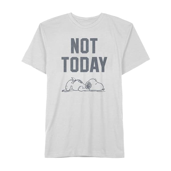 Young Mens Snoopy Not Today Short Sleeve Graphic Tee - image 