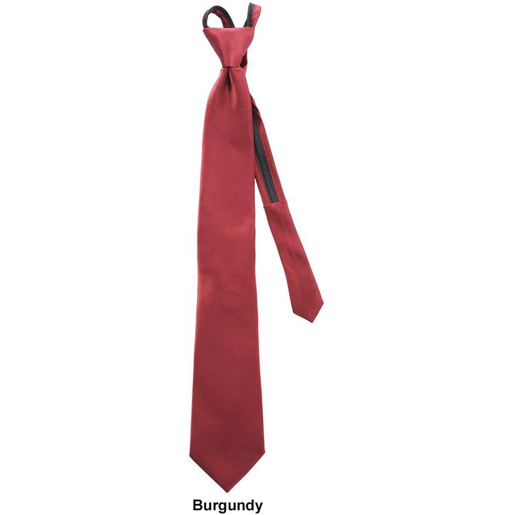 Mens Architect® Sateen Solid Zipper Tie