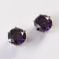 Amethyst Cubic Zirconia Earrings Set in Silver - image 1