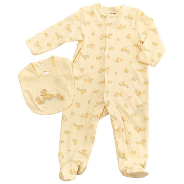 Baby Unisex (NB-9M) Little Me(R) Little Ducks Footie Pajamas/Bib - image 