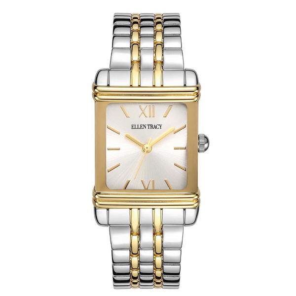 Womens Ellen Tracy Two-Tone Bracelet Watch - ET5477TG - image 