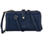Womens The Sak Large Smartphone Suede Crossbody Wallet- Indigo - image 1