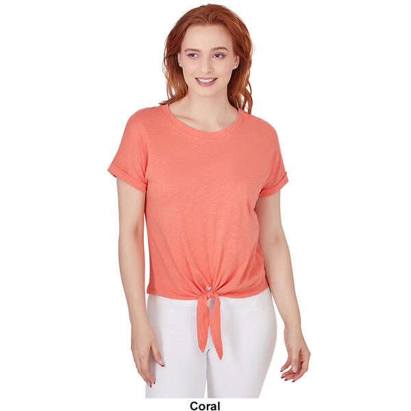 Petites Skye''s The Limit Coral Gables Rolled Cuff Top