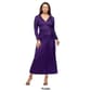 Womens 24/7 Comfort Apparel Comfortable Collared Wrap Maxi Dress - image 6