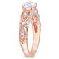 Gemstone Classics&#8482; Rose Gold Lab Created White Sapphire Ring - image 3