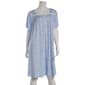 Womens Elegant Dreams Short Sleeve Lace Trim Brushed Nightgown - image 1
