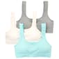 Womens Steve Madden 3pk. Ribbed Comfort Bralettes SM20352A3 - image 1