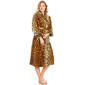 Womens White Mark Super Soft Cheetah Lounge Robe - image 2