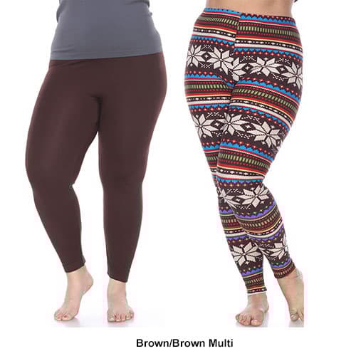 Plus Size White Mark 2pk. Leggings