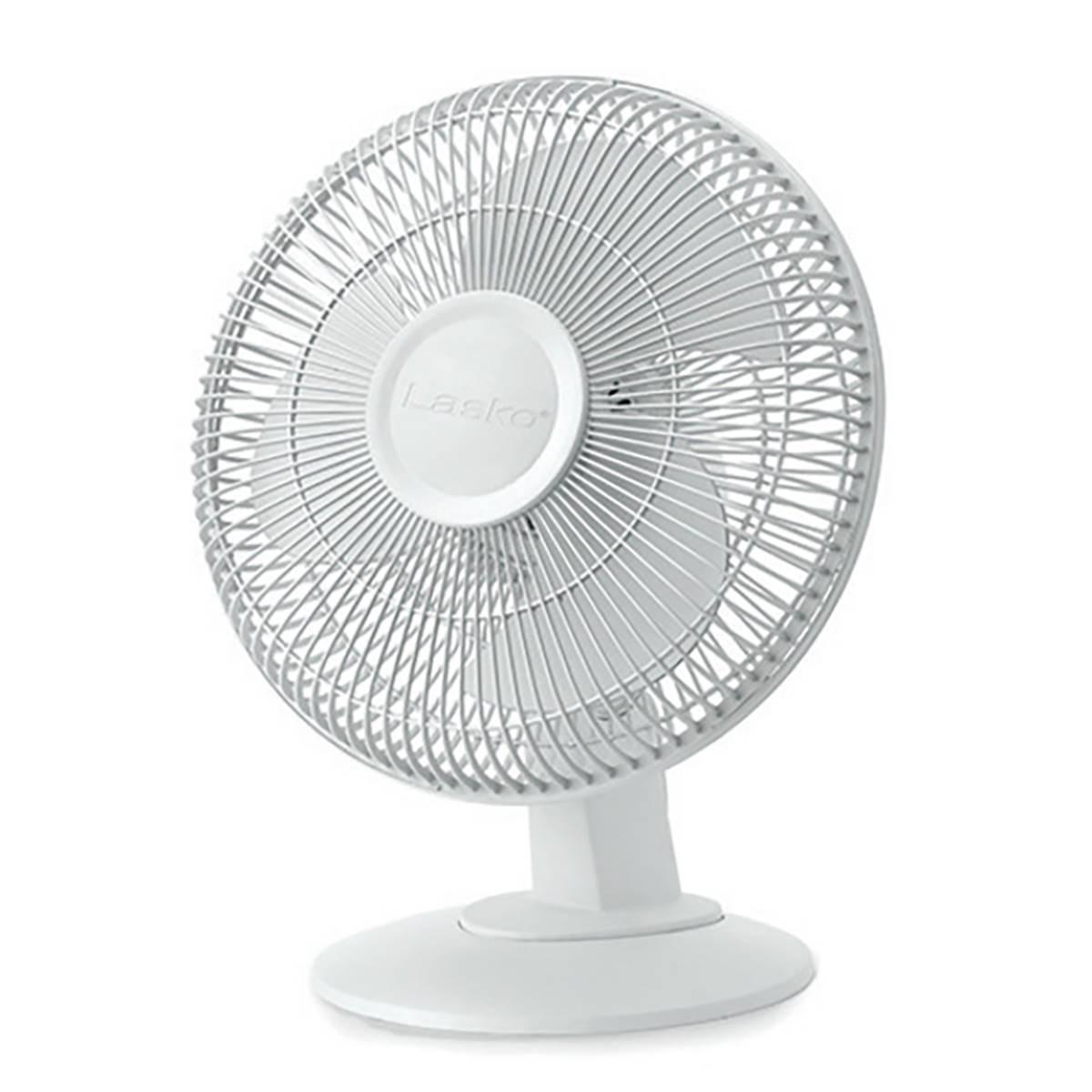Lasko 12in. 3-Speed Oscillating Table Fan with Tilt-Back