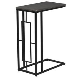 9th & Pike&#40;R&#41; Black Metal and Wood Contemporary Accent Table