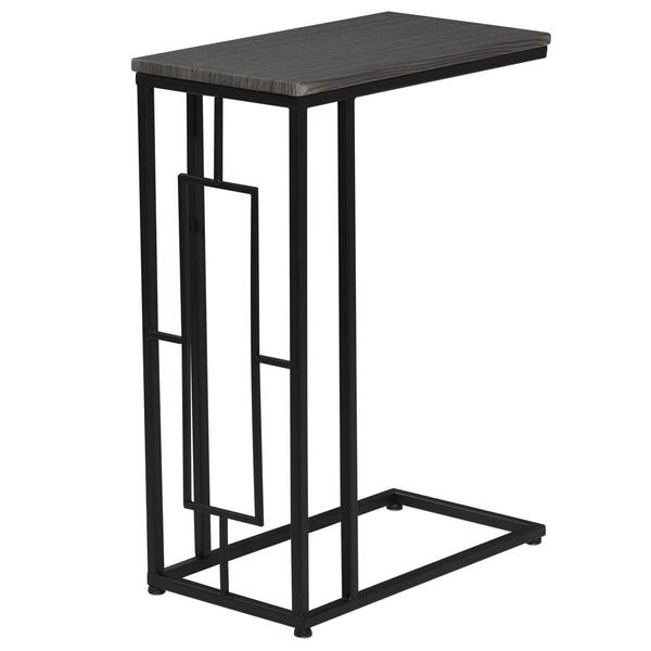9th & Pike&#40;R&#41; Black Metal and Wood Contemporary Accent Table - image 