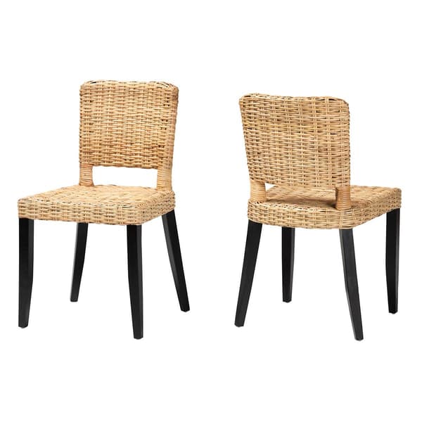 bali & pari Dermot Modern Bohemian Natural Rattan Dining Chair - image 