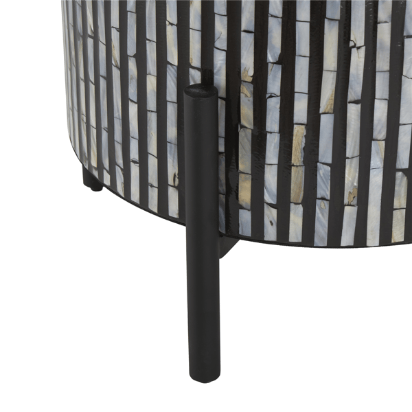 9th & Pike® Contemporary Mother Of Pearl Shell Accent Table