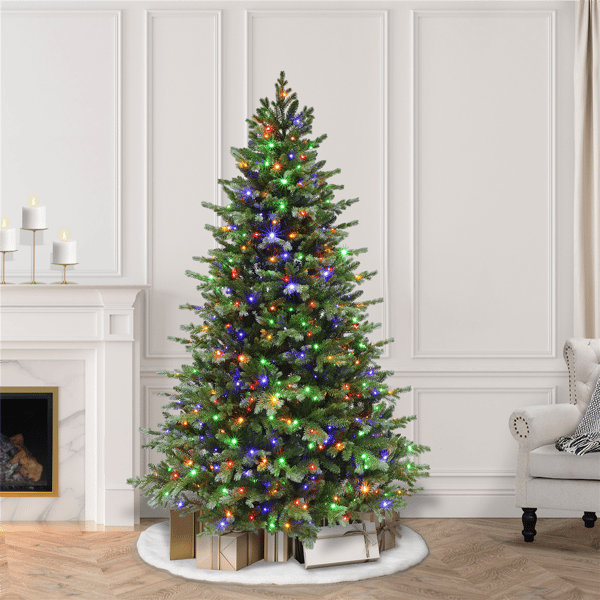 Puleo International 6.5ft. Pre-Lit Linden Fir Christmas Tree