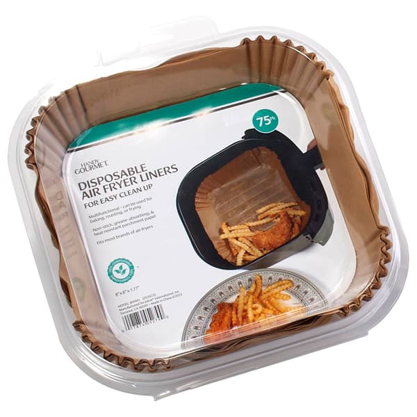 75pk. Disposable Square Air Fryer Liners - image 