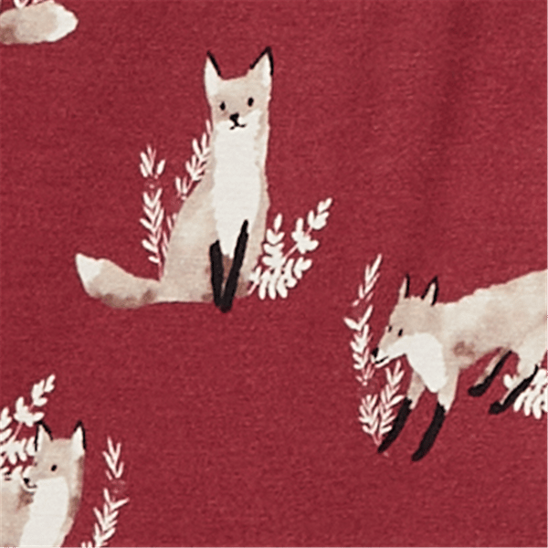 Plus Size Emaline Key Items 3/4 Sleeve All Over Fox Tee