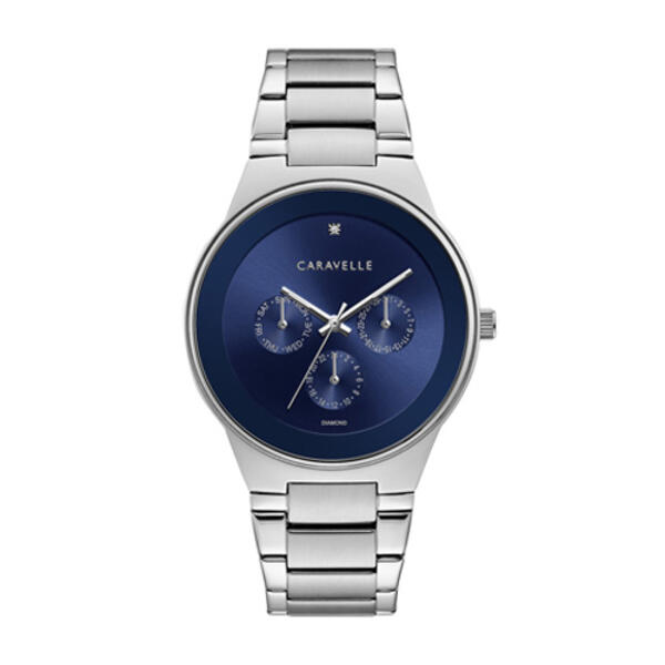Mens Caravelle Multifunctional Blue Dial Bracelet Watch - 43D107 - image 