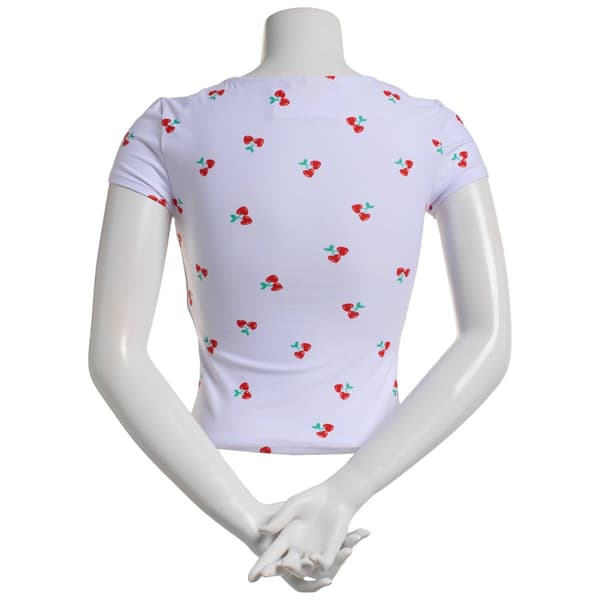 Juniors Derek Heart Double Layer Square Neck Tee