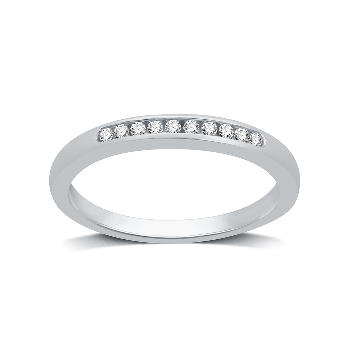 Endless Affection™ 10kt. White Gold 1/10ctw. Wedding Band