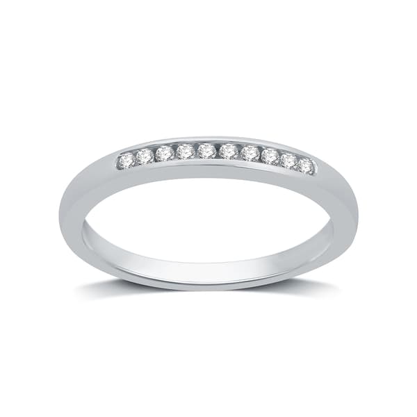 Endless Affection&#40;tm&#41; 10kt. White Gold 1/10ctw. Wedding Band - image 