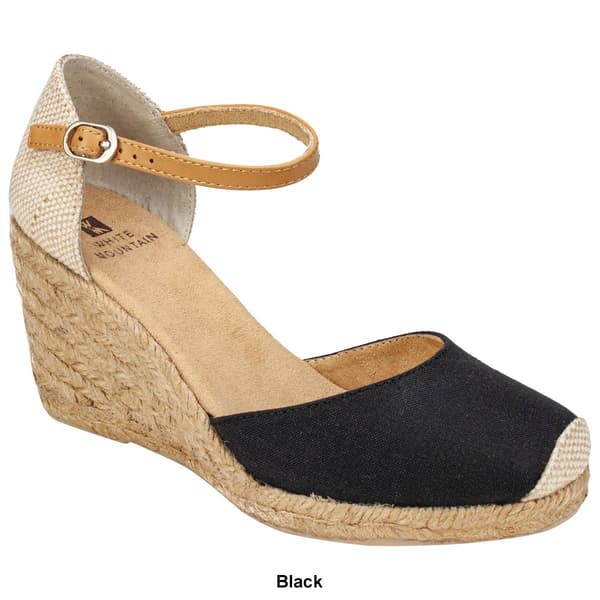 Womens White Mountain Mamba Wedge Espadrilles Sandals