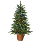 Puleo International 4ft. Dual-Color LED Potted Christmas Tree - image 1