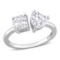 Gemstone Classics&#40;tm&#41; Sterling Silver 2ct. Moissanite Ring - image 1